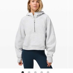 Lululemon scuba oversized half zip hoodie heathered grey